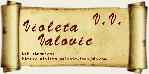Violeta Valović vizit kartica
